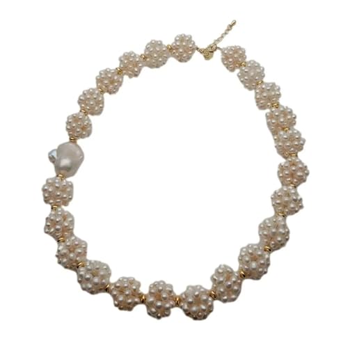 ICXLPMC 18 mm weiße Süßwasser-Zuchtperle, handgefertigt, Kugelform, 16 x 26 mm, Keshi-Perlen-Halskette, Schmuck for Frauen ICXLPMC 18 mm weiße Süßwasser-Zuchtperle, handgefertigt, Kugelform, 16 x 26 mm, Keshi-Perlen-Halskette, Schmuck for Frauen von ICXLPMC