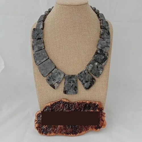 ICXLPMC 19'' Top-Drilled Black Labradorite Graduated chokers Necklace Vintage style for women ICXLPMC 19'' Top-Drilled Black Labradorite Graduated chokers Necklace Vintage style for women von ICXLPMC