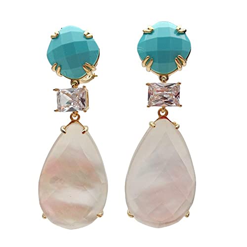 ICXLPMC 19x30mm Blue Crystal Clear White Teardrop Shell Mother Of Pearl Dangle Earrings ICXLPMC 19x30mm Blue Crystal Clear White Teardrop Shell Mother Of Pearl Dangle Earrings von ICXLPMC