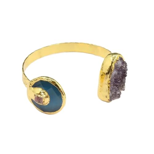 ICXLPMC Red Tourmaline Amethyst Druzy Quartz Blue Cat eye Coin Bangle Bracelet For Women Lady Jewelry ICXLPMC Red Tourmaline Amethyst Druzy Quartz Blue Cat eye Coin Bangle Bracelet For Women Lady Jewelry von ICXLPMC