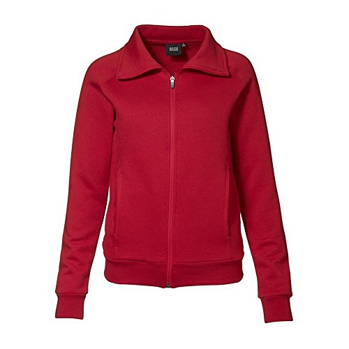 ID Identity Damen SWEATSHIRTJACKE 0624 (2XL, rot) von ID Identity