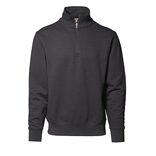 ID Identity Herren Sweatshirt Zip 0603 (L, schwarz) von ID Identity