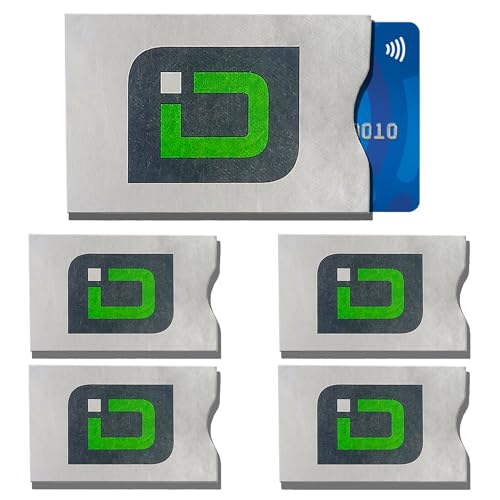 ID Stronghold RFID-blockierende Hüllen – Reisepass- und Kreditkartenschutzhüllen – Schutz vor Identitätsdiebstahl (Logo 5 Stück Tyvek) von ID Stronghold