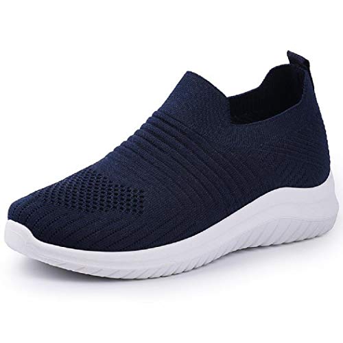 IDEAL ONLINE Damen-Wanderschuhe, modisch, Laufschuhe, atmungsaktiv, leicht, stoßdämpfend, Sport-Cross-Trainer, navy, 38 EU von IDEAL ONLINE