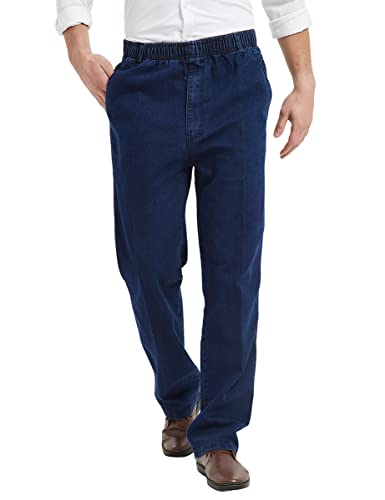 IDEALSANXUN Herren Jeans / Köper mit elastischer Taille - Blau - 42W / 30L von IDEALSANXUN