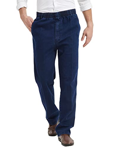 IDEALSANXUN Herren Jeans / Köper mit elastischer Taille - Blau - 44W / 30L von IDEALSANXUN