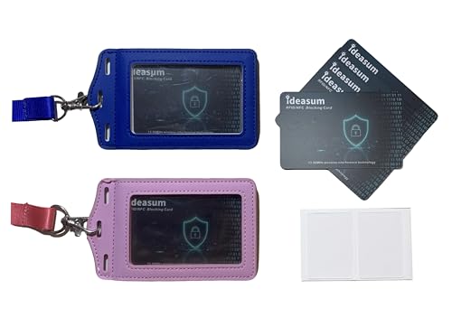 IDEASUM Brieftaschen-Anti-Diebstahl-Karten-Set, 8 RFID-blockierende Karten & 2 Kartenhalter & 4 Aufkleber, Reisepass/Führerscheinschutz, Kreditkarten-Blocker, NFC Blocker/Safecard für Arbeit & Reisen IDEASUM Brieftaschen-Anti-Diebstahl-Karten-Set, 8 RFID-blockierende Karten & 2 Kartenhalter & 4 Aufkleber, Reisepass/Führerscheinschutz, Kreditkarten-Blocker, NFC Blocker/Safecard für Arbeit & Reisen von IDEASUM