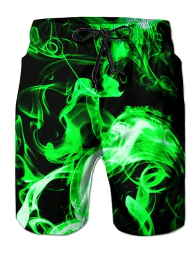 IDGREATIM Herren Badehose 3D Grafik hässliche lustige Strand Surfen Boardshorts Laufen Schwimmen Casual Short L von IDGREATIM