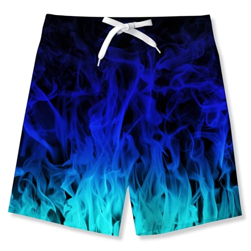 IDGREATIM Jungen Badehose 3D Shark Druckened Schnell trocknende Strandhose Sport Laufen Schwimmen Surf Board Shorts von IDGREATIM