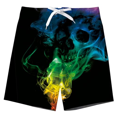 IDGREATIM Jungen Kinder Tropical Flower Druckened Badehose Leichte Casual Board Shorts mit Taschen von IDGREATIM