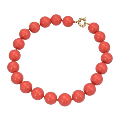IDGTTLDF 18,5" 20mm natürliche orange Muschelperlenkette for Frauen von IDGTTLDF