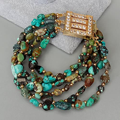 IDGTTLDF 3 Strands Green Freeform Shape Strand Bracelet Multi Strands Bracelet Pave Clasp IDGTTLDF 3 Strands Green Freeform Shape Strand Bracelet Multi Strands Bracelet Pave Clasp von IDGTTLDF