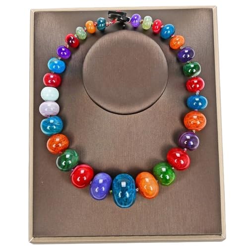 IDGTTLDF Beautiful 19" Multi Color Graduate Mix Color Agate Chokers Necklace For Women IDGTTLDF Beautiful 19" Multi Color Graduate Mix Color Agate Chokers Necklace For Women von IDGTTLDF