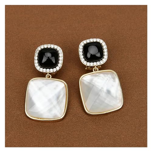 IDGTTLDF Natürliche quadratische facettierte weiße Muschel-Perlen-Ohrstecker, Tropfenohrring, Damen-Schmuck for täglichen Tragen IDGTTLDF Natürliche quadratische facettierte weiße Muschel-Perlen-Ohrstecker, Tropfenohrring, Damen-Schmuck for täglichen Tragen von IDGTTLDF
