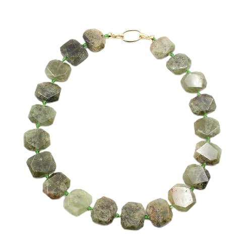 IDGTTLDF Natürlicher grüner Demantoid-Stein, klobiges Rechteck, echte Edelsteine, handgefertigte Halskette for Frauen IDGTTLDF Natürlicher grüner Demantoid-Stein, klobiges Rechteck, echte Edelsteine, handgefertigte Halskette for Frauen von IDGTTLDF