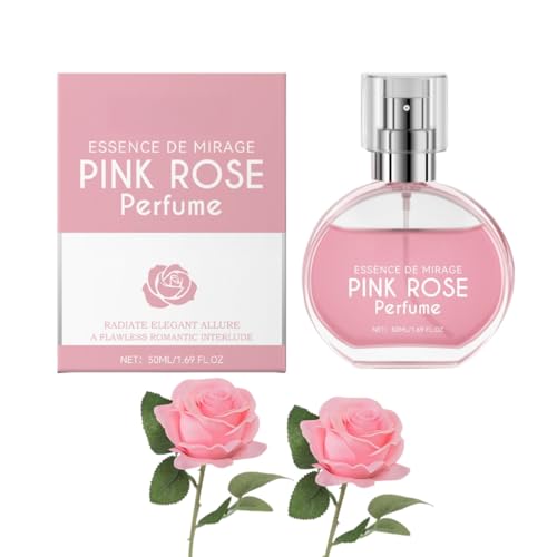 Pink Rose Parfüm, Damenparfüm, lang anhaltender Rosenduft, romantischer und zarter Duft – das perfekte Geschenk für Mädchen Pink Rose Parfüm, Damenparfüm, lang anhaltender Rosenduft, romantischer und zarter Duft – das perfekte Geschenk für Mädchen von IDNNSRFSK