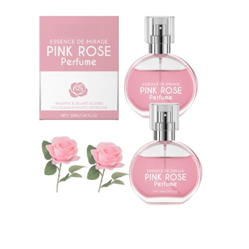 Pink Rose Parfüm, Damenparfüm, lang anhaltender Rosenduft, romantischer und zarter Duft – das perfekte Geschenk für Mädchen Pink Rose Parfüm, Damenparfüm, lang anhaltender Rosenduft, romantischer und zarter Duft – das perfekte Geschenk für Mädchen von IDNNSRFSK