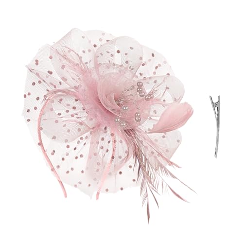 1 Stück Federstirnband, Kopfbedeckung Von Frauen, Brautnetzstirnband, Kleidungszubehör, Geeignet Für Hochzeiten, Bankette, Tänze. von IDNVFY