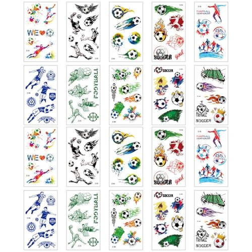 20 Fußball -Tattoo -Aufkleber, Wasserdichte Aufkleber, Fanclub -Event -Aufkleber, Schulbevertretergeschenke. 20 Fußball -Tattoo -Aufkleber, Wasserdichte Aufkleber, Fanclub -Event -Aufkleber, Schulbevertretergeschenke. von IDNVFY