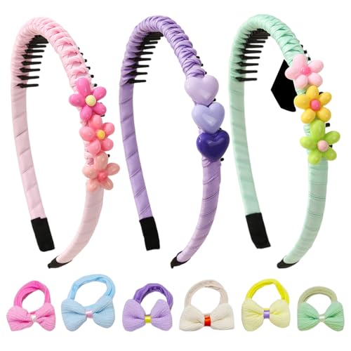 3 Stücke Von Kinderblumen -Stirnbändern Und 6 Stücke Haarbänder, Hair -Accessoires Von Mädchen, Kreative Liebesstirnbänder, Schießen Von Requisiten, Frisurzubehör. 3 Stücke Von Kinderblumen -Stirnbändern Und 6 Stücke Haarbänder, Hair -Accessoires Von Mädchen, Kreative Liebesstirnbänder, Schießen Von Requisiten, Frisurzubehör. von IDNVFY