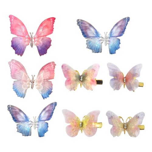 8 Stücke Butterfly Hair Accessoires, Farbenfrohe Haarnadeln Für Kinder, Frisurzubehör, Brauthochzeitkopfbewegungen, Kopfschmuckzubehör. 8 Stücke Butterfly Hair Accessoires, Farbenfrohe Haarnadeln Für Kinder, Frisurzubehör, Brauthochzeitkopfbewegungen, Kopfschmuckzubehör. von IDNVFY
