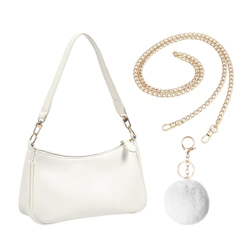 IDNVFY 1 Damen -Umhängetasche Und 1 Plush -Ball -Anhänger, Einfache Umhängetasche, Tägliche Vielseitige Crossbody -Tasche, Modische Handtasche. von IDNVFY
