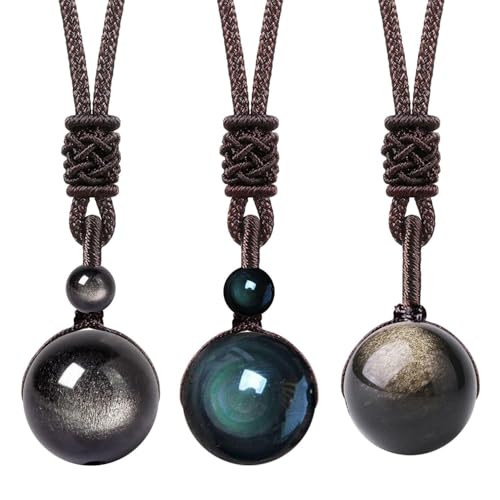 IDNVFY 3-Teilige Runde Perlenkette, Verstellbare Schlüsselbeutelkette, Einfache Halszubehör, Gestapelter Schmuck, Tägliche, Vielseitige Halskette. von IDNVFY