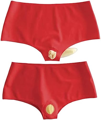 IDOBLO Roter Latex-Slip Mit Transparenter Hülle,Rot,L von IDOBLO