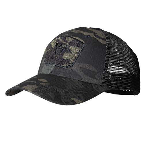 IDOGEAR Taktische Baseballkappe aus atmungsaktivem Mesh Militärkappe für Männer und Frauen Angeln Wandern Freizeit(camo Black) von IDOGEAR