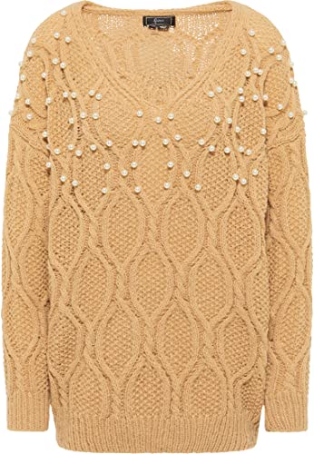 IDONY Women's Strickpullover, Kamel, XL/XXL von IDONY