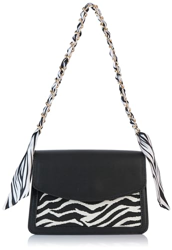 IDONY Women's Umhängetasche, schwarz Weiss von IDONY