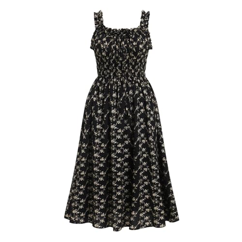 IDOPIP Boho Kleid Damen Sommer Blumenkleid Spaghettiträger Ärmellos Knielang Freizeitkleid Strandkleid Midikleid Sonnenkleid Für Strand Urlaub Alltag schwarz 2XL IDOPIP Boho Kleid Damen Sommer Blumenkleid Spaghettiträger Ärmellos Knielang Freizeitkleid Strandkleid Midikleid Sonnenkleid Für Strand Urlaub Alltag schwarz 2XL von IDOPIP