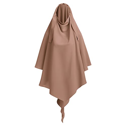 IDOPIP Khimar Kopftuch Damen Hijab Muslim Chiffon Dreieck Lang Burka Arabien Islamische Dubai Middle East Turban Schals NiqabKörperabdeckung Khaki von IDOPIP