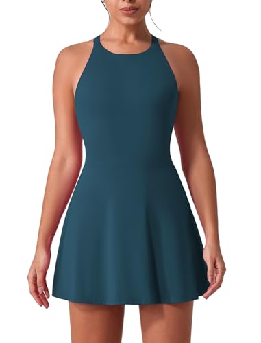 IDOPIP Tenniskleid Damen Golfkleid mit Integriertem BH und Shorts Tasche Cross Back Cut Out Sportkleid Mädchen Trainingskleid Freizeitkleid Tank Dress Athletic Workout Fitness Sport blau M IDOPIP Tenniskleid Damen Golfkleid mit Integriertem BH und Shorts Tasche Cross Back Cut Out Sportkleid Mädchen Trainingskleid Freizeitkleid Tank Dress Athletic Workout Fitness Sport blau M von IDOPIP