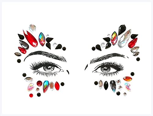 Doppel augenlid aufkleber 1 Blatt Handgefertigte Böhmen Stammes- Stil 3D Kristallaufkleber Gesichts- und Augenjuwelen Stirn Stirn Dekor Temporäre Tätowierung Aufkleber Eyeliner aufkleber(BL18) von IDOTSEZU