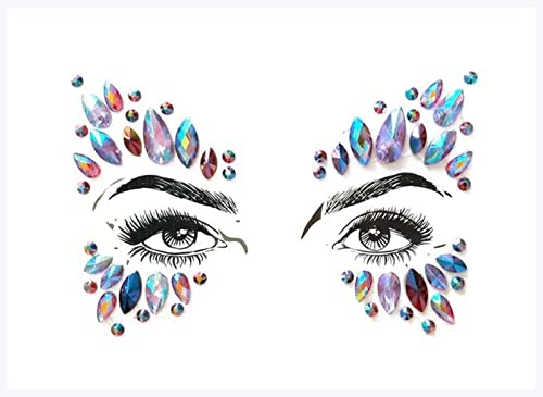 Doppel augenlid aufkleber 1 Blatt Handgefertigte Böhmen Stammes- Stil 3D Kristallaufkleber Gesichts- und Augenjuwelen Stirn Stirn Dekor Temporäre Tätowierung Aufkleber Eyeliner aufkleber(BL28) von IDOTSEZU