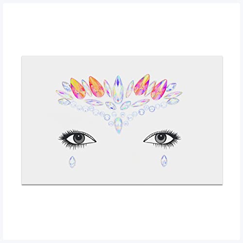 Doppel augenlid aufkleber Acryl Gesicht Kristall Strass Aufkleber Klebstoff Edelsteine ​​Temporäre Gesichtsjuwelen Aufkleber Dekoration for Festliche Partei Augen Make-up Eyeliner aufkleber(3) von IDOTSEZU