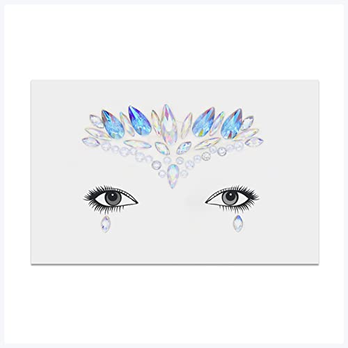 Doppel augenlid aufkleber Acryl Gesicht Kristall Strass Aufkleber Klebstoff Edelsteine ​​Temporäre Gesichtsjuwelen Aufkleber Dekoration for Festliche Partei Augen Make-up Eyeliner aufkleber(7) von IDOTSEZU