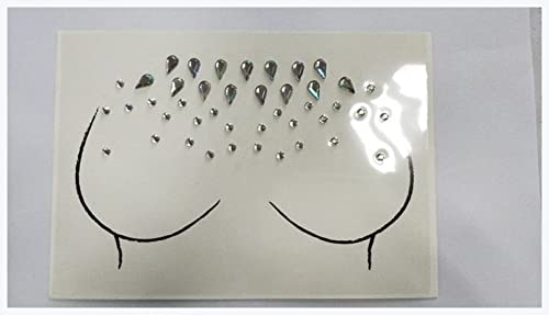 IDOTSEZU Doppel augenlid Aufkleber Aufkleber Temporäre Tattoo Gesicht Brust Juwel Kristall Edelsteine Festival Party Makeup Aufkleber Eyeliner Aufkleber(4) von IDOTSEZU
