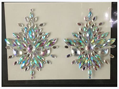 IDOTSEZU Doppel augenlid Aufkleber Aufkleber Temporäre Tattoo Gesicht Brust Juwel Kristall Edelsteine Festival Party Makeup Aufkleber Eyeliner Aufkleber(8) von IDOTSEZU