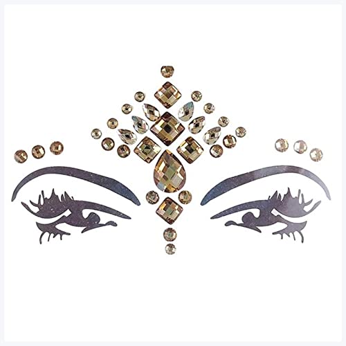 IDOTSEZU Doppel augenlid Aufkleber Festliche Tanzparty Temporäre Gesichtsaufkleber 3D Crystal Sticker Gesichts- und Augenjuwelen Stirnstufe Decor Temporäre Tätowierung Aufkleber Eyeliner Aufkleber(7) von IDOTSEZU