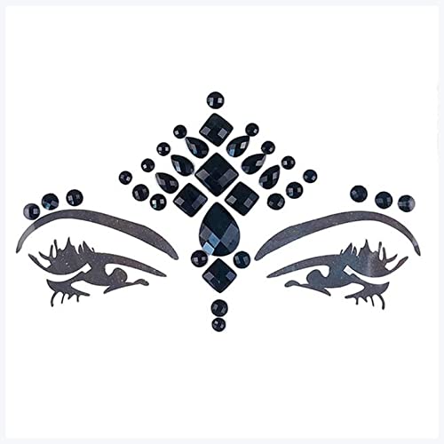 IDOTSEZU Doppel augenlid Aufkleber Festliche Tanzparty Temporäre Gesichtsaufkleber 3D Crystal Sticker Gesichts- und Augenjuwelen Stirnstufe Decor Temporäre Tätowierung Aufkleber Eyeliner Aufkleber(3) von IDOTSEZU