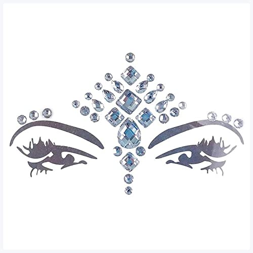 IDOTSEZU Doppel augenlid Aufkleber Festliche Tanzparty Temporäre Gesichtsaufkleber 3D Crystal Sticker Gesichts- und Augenjuwelen Stirnstufe Decor Temporäre Tätowierung Aufkleber Eyeliner Aufkleber(2) von IDOTSEZU