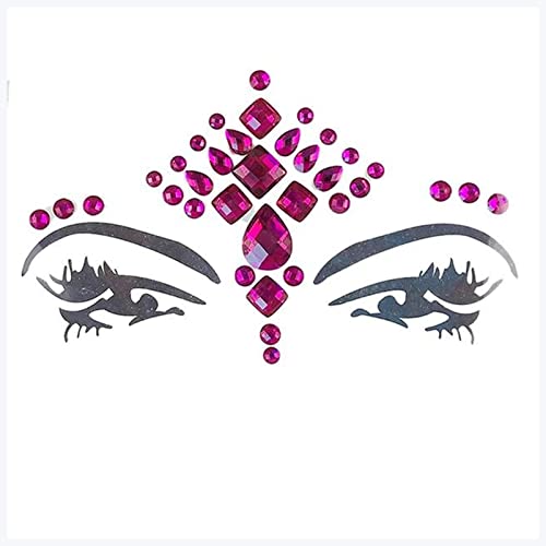 IDOTSEZU Doppel augenlid Aufkleber Festliche Tanzparty Temporäre Gesichtsaufkleber 3D Crystal Sticker Gesichts- und Augenjuwelen Stirnstufe Decor Temporäre Tätowierung Aufkleber Eyeliner Aufkleber(6) von IDOTSEZU
