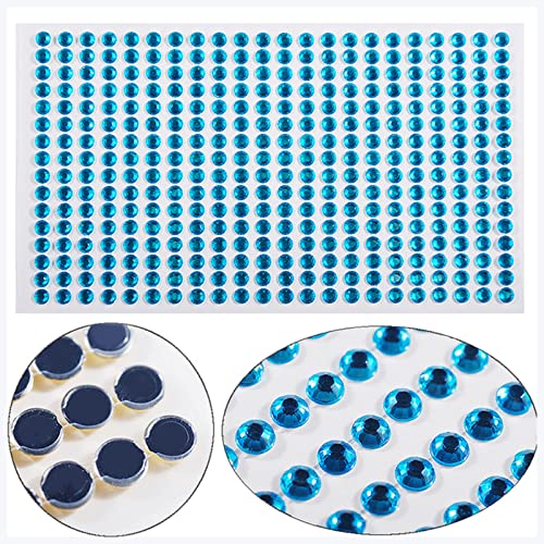 IDOTSEZU Doppel augenlid Aufkleber Nagelaufkleber Lidschatten Aufkleber DIY. Body Body Brow Makeup Face Jewels Diamant Dekoration 3D Diamant Gesicht Tattoo Eyeliner Aufkleber(Blue) von IDOTSEZU