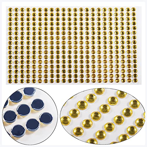 IDOTSEZU Doppel augenlid Aufkleber Nagelaufkleber Lidschatten Aufkleber DIY. Body Body Brow Makeup Face Jewels Diamant Dekoration 3D Diamant Gesicht Tattoo Eyeliner Aufkleber(Light Yellow) von IDOTSEZU