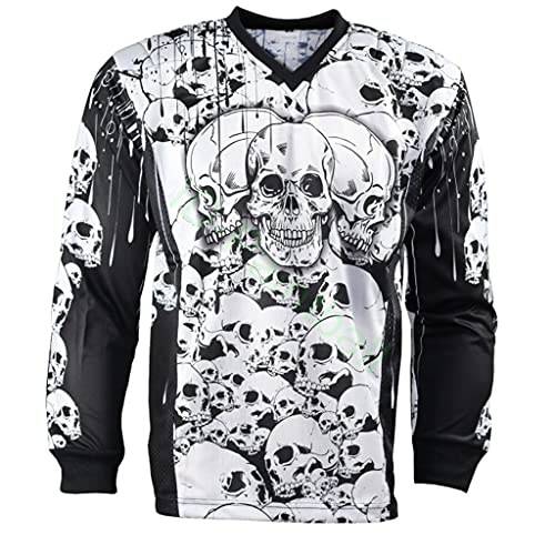 IDP Jersey The Skulls Weiss Paintball Trikot Grösse L von IDP