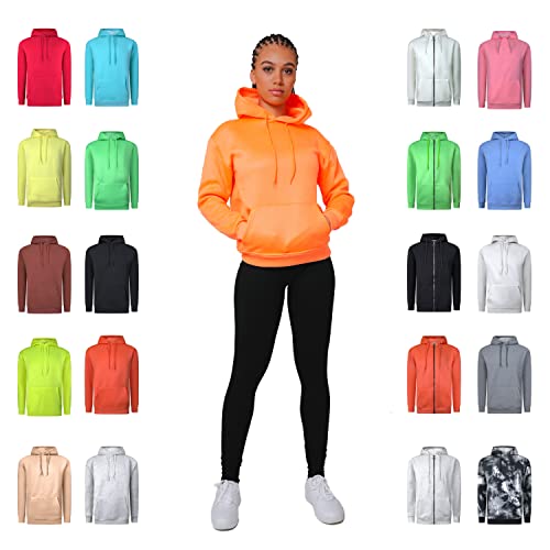 IDUNA PARIS Damen Hoodie & Sweatjacke Baumwolle mit Fleece Innenseite, Kapuze & Reißverschluss (Diverse Farben, S-XL) Kapuzenpullover Strickjacke Kapuzenjacke Winter Pullover Sweatshirt Pulli von IDUNA PARIS