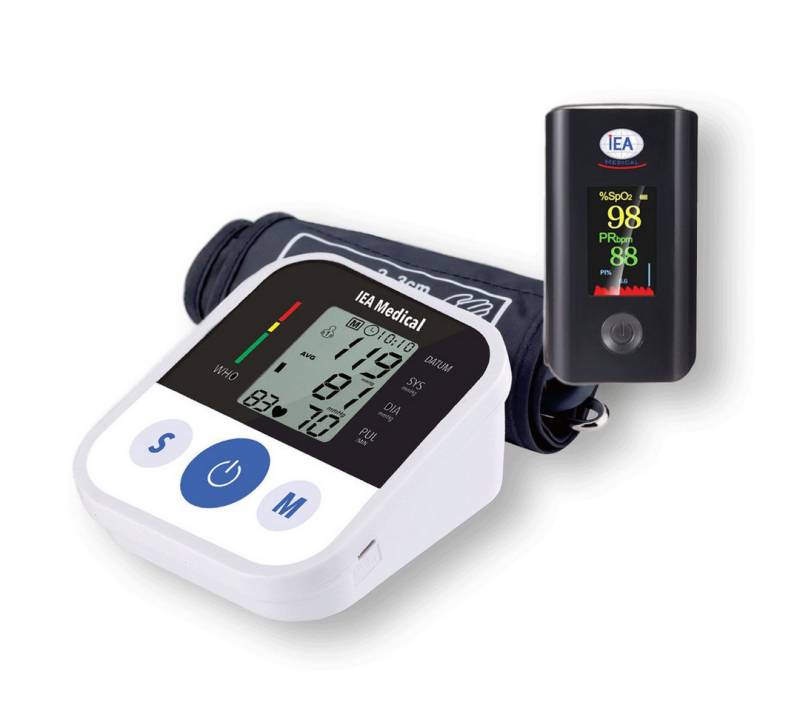 IEA Medical Oberarm-Blutdruckmessgerät ZK-B869 & Pulsoximeter JZK-305 Set von IEA Medical
