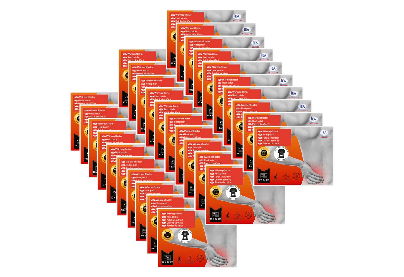 IEA Medical Wärmepflaster Wärmepflaster Tiefenwärme, Wärmepflaster Rücken, selbstklebend (Set, 30 St), Wärmepads Rücken, bei Muskel- und Gelenkschmerzen, Pain Relief Patch von IEA Medical